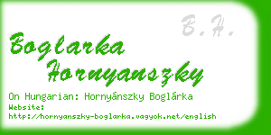 boglarka hornyanszky business card