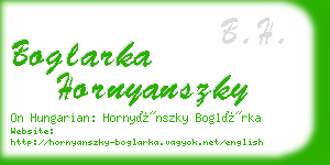 boglarka hornyanszky business card